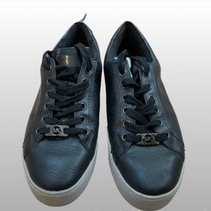 Michael Kors black leather sneakers size 7